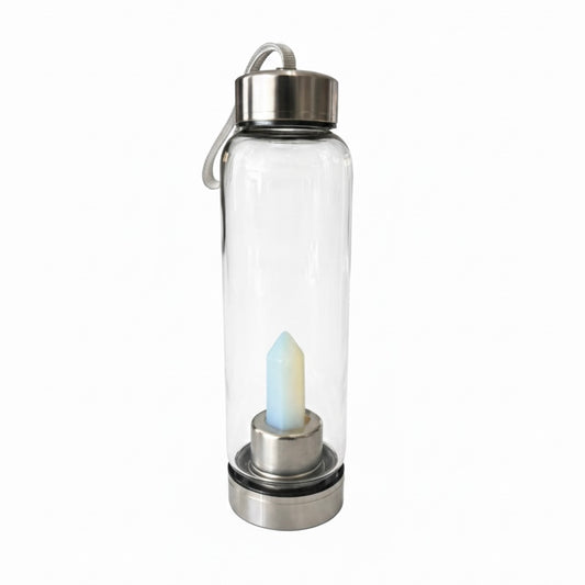 Termo de Cristal con Base de Mineral